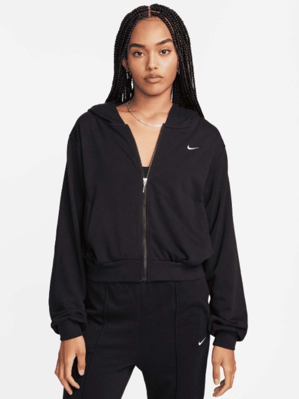 New! Nike Women's Sportswear Chill Terry Loose Full-Zip French Terry Hoodie